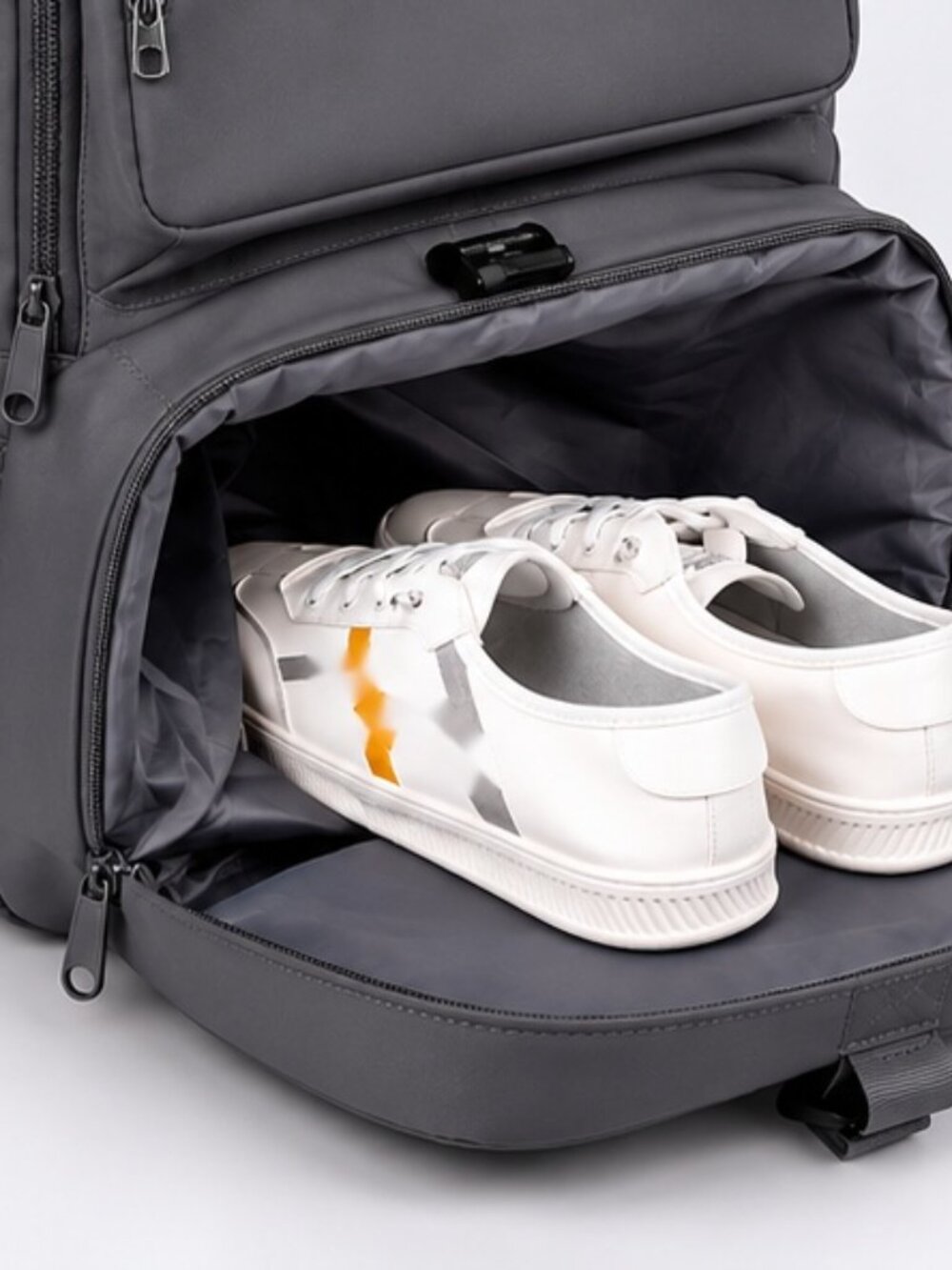 Dark Gray Multi-Pocket Travel Backpack Weekender Carry-On Duffel Bag